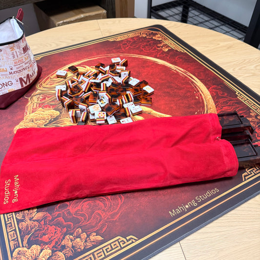 Red Year of the Horse Mahjong Mat - ships rolled
