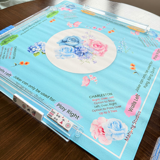 Teal Garden Mahjong Mat