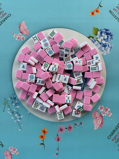 Teal Garden Mahjong Mat - Ships Rolled