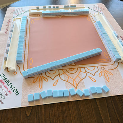 Pastel Luxe Mahjong Mat -  33 x 33 - Ships Rolled