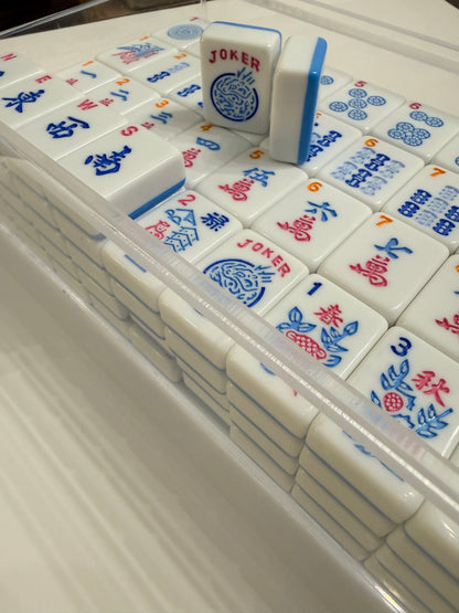 Mahjong Tiles - Bubble Pop – American Mahjong Tile Set (166 Tiles) 2-Color Blue