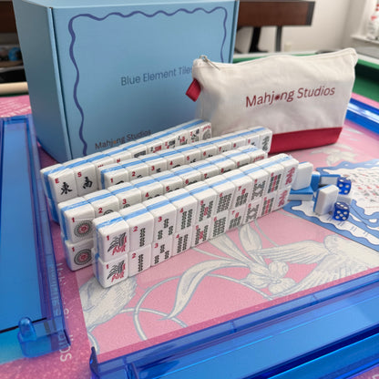 Mahjong Studios – Blue Element American Mahjong Tile Set (166 Tiles)