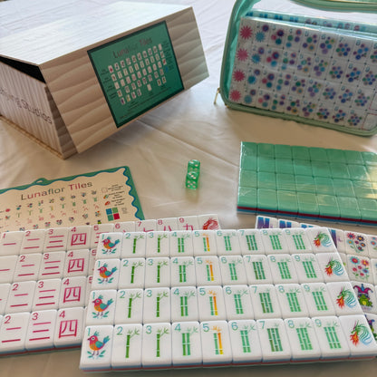 Teal - Lunaflor Mahjong Tiles - 160 American Mahjong Tiles