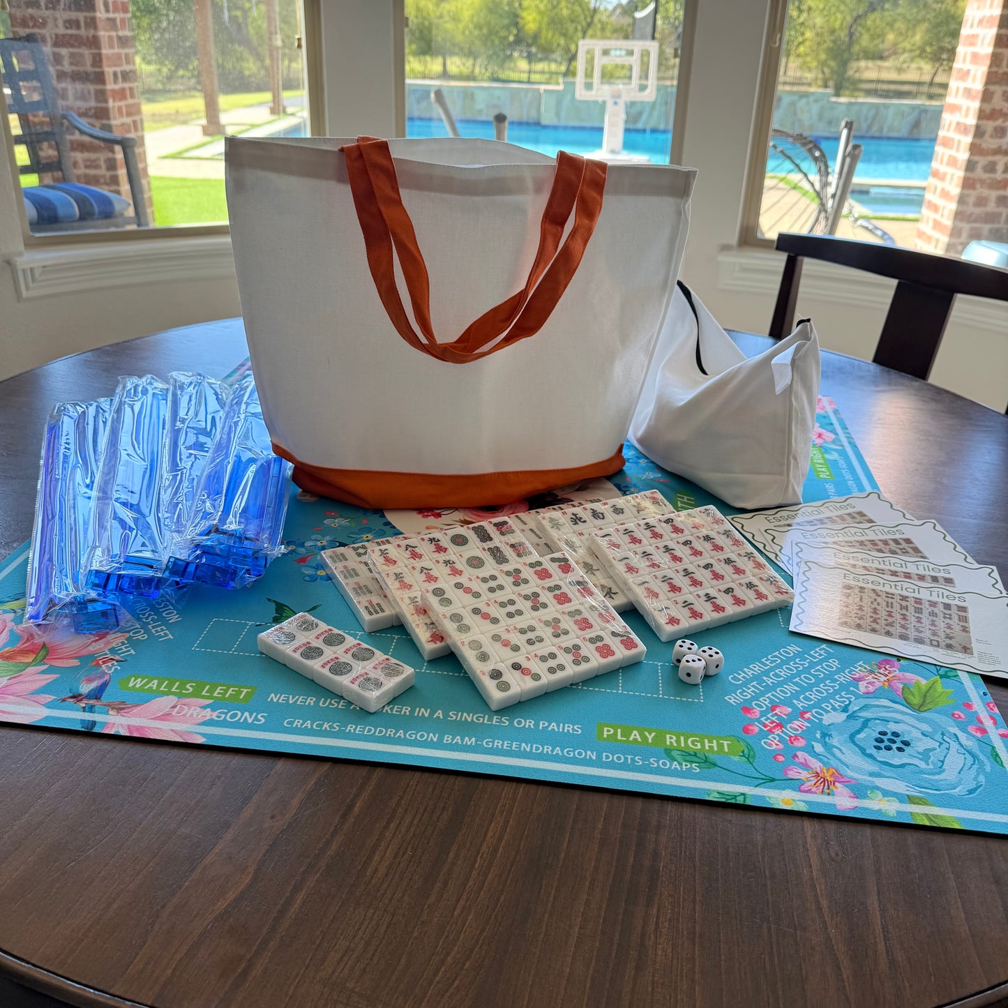 All In One - Mahjong Tile Set + Bag - American Mahjong Set 152 Tiles