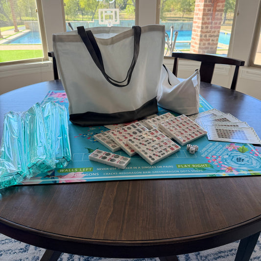All In One - Mahjong Tile Set + Bag - American Mahjong Set 152 Tiles