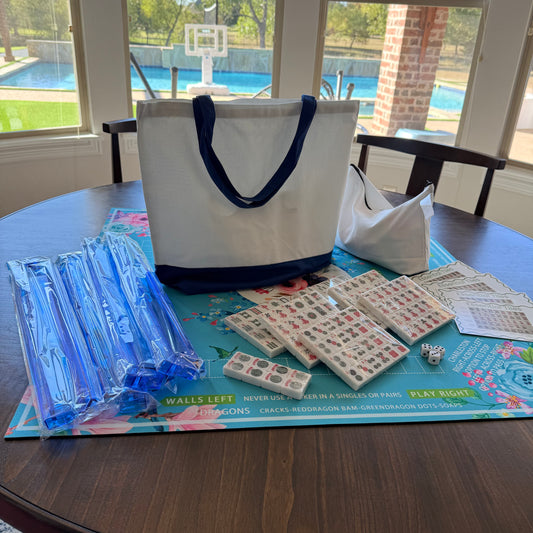 All In One - Mahjong Tile Set + Bag - American Mahjong Set 152 Tiles