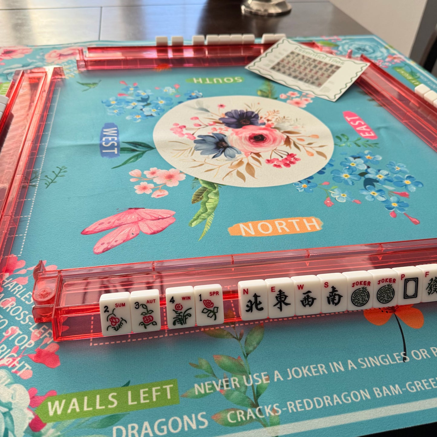 All In One - Mahjong Tile Set + Bag - American Mahjong Set 152 Tiles