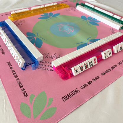 Red Mahjong Rack and Pusher Set