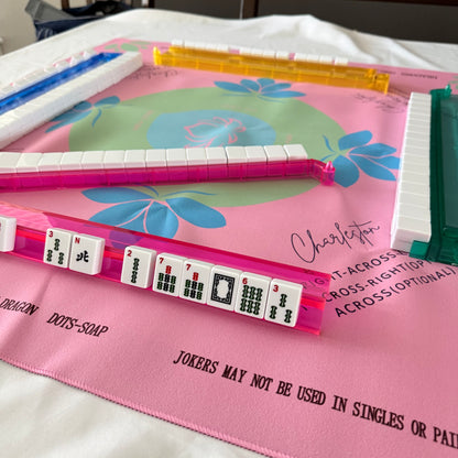 Red Mahjong Rack and Pusher Set