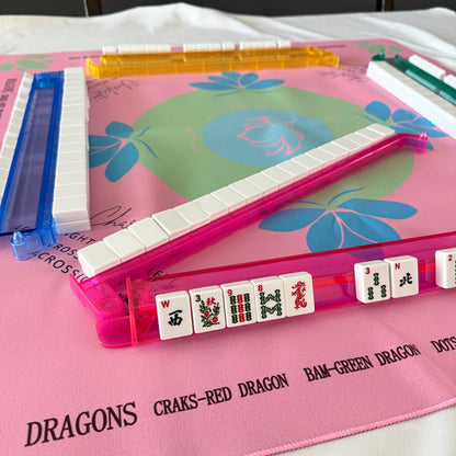 Red Mahjong Rack and Pusher Set