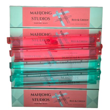 Christmas Mahjong Rack and Pusher Set Red & Green PREORDER