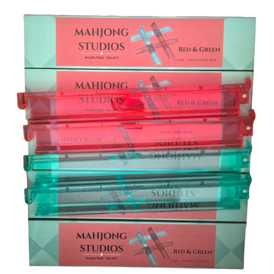 Christmas Mahjong Rack and Pusher Set Red & Green PREORDER