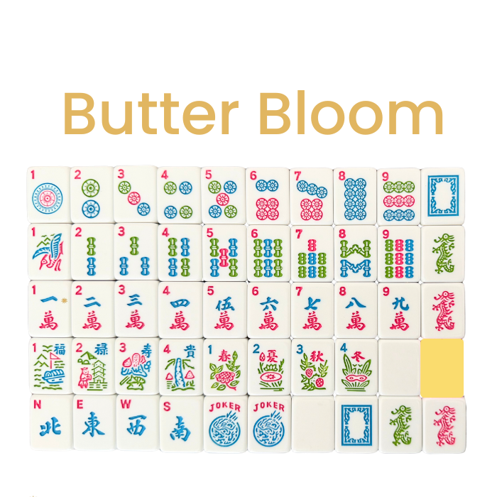 Mahjong Studios – American Mahjong Tile Set Yellow Lilac Ocean Blue
