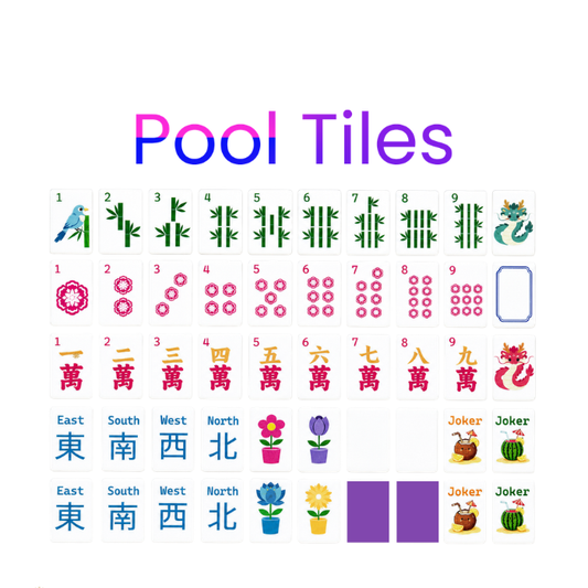 Mahjong Studios – American Floating Pool Mahjong Tiles - Preorder