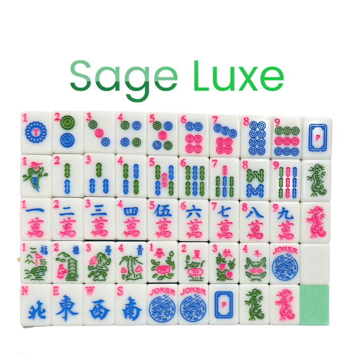 Mahjong Studios – American Mahjong Tile Set Green Tiles - Sage Luxe (Presale)