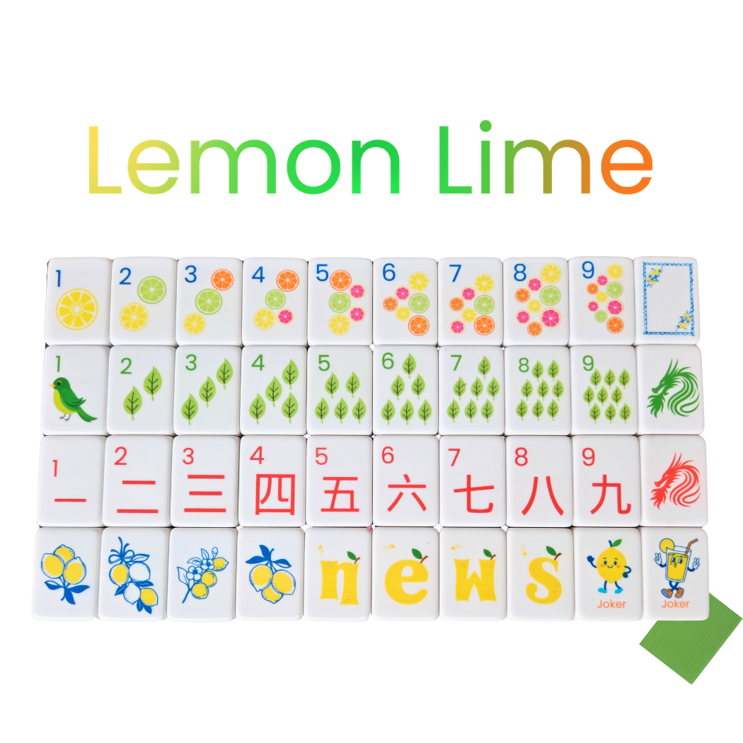 Mahjong Studios – American Mahjong Tiles - Lemon Lime Green Back
