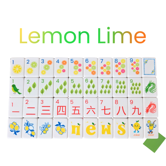 Mahjong Studios – American Mahjong Tiles - Lemon Lime Green Back