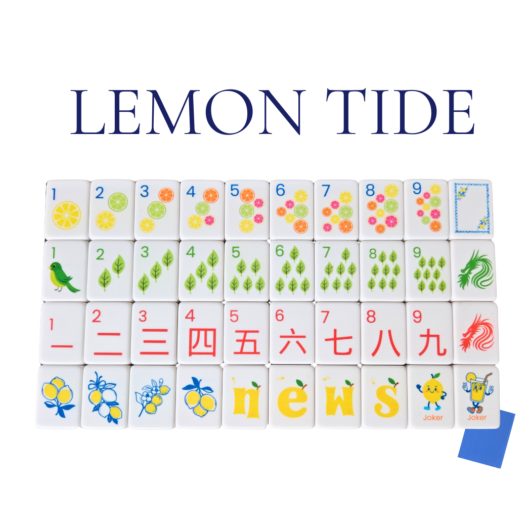 Mahjong Studios – Lemon Tide American Mahjong Tile Set (160 Tiles)