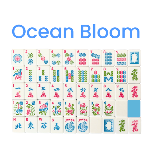 Mahjong Studios – American Mahjong Tile Set Ocean Bloom