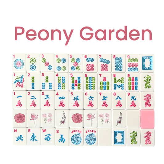 Mahjong Studios – Peony Garden American Mahjong Tile Set (160 Tiles)