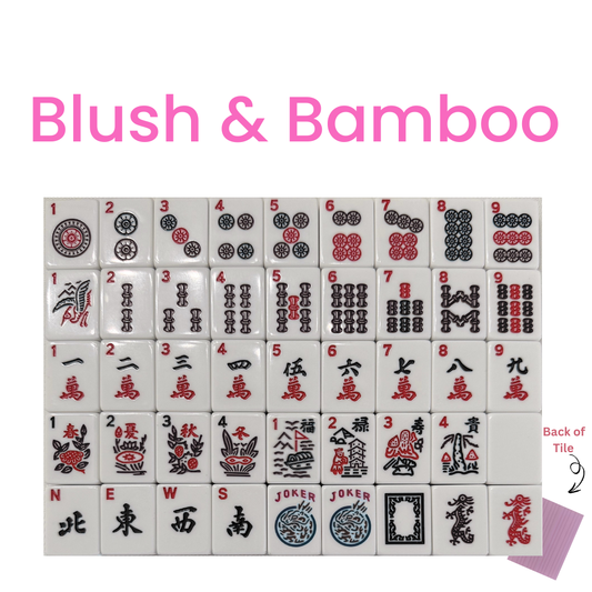 Mahjong Studios – Blush & Bamboo American Mahjong Tile Set (166 Tiles)