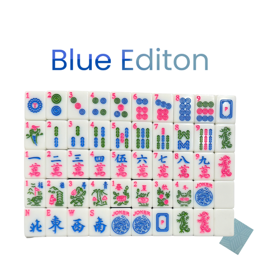 Mahjong Tiles - Blue Edition – American Mahjong Tile Set (166 Tiles) 2-Color Blue PREORDER