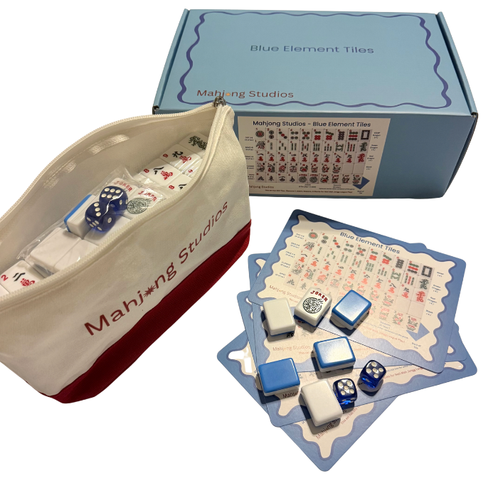 Mahjong Studios – Blue Element American Mahjong Tile Set (166 Tiles)