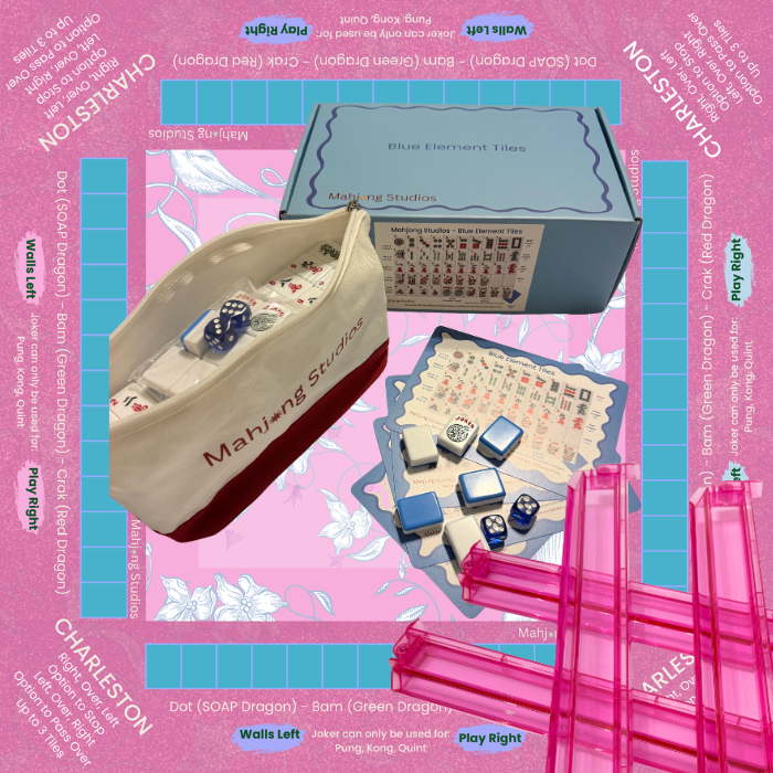 Mahjong Studios – Blue Element American Mahjong Tile Set (166 Tiles)