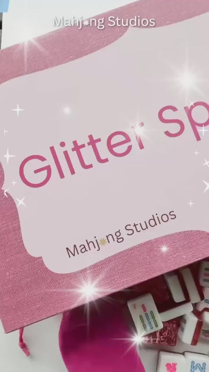 Glitter Sparkle - Mahjong Tiles – American Mahjong Tile Set (166 Tiles) Pink