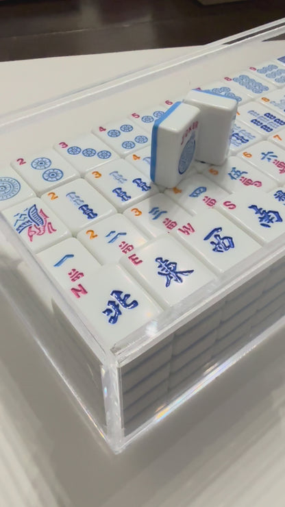 Mahjong Tiles - Bubble Pop – American Mahjong Tile Set (166 Tiles) 2-Color Blue