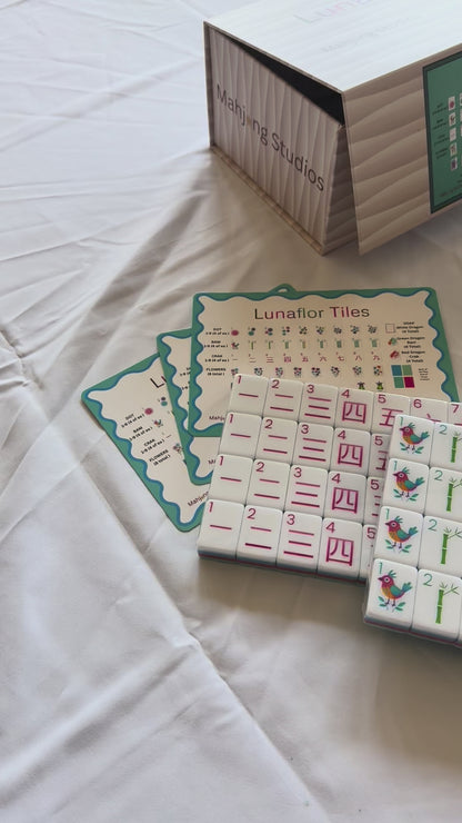 Teal - Lunaflor Mahjong Tiles - 160 American Mahjong Tiles