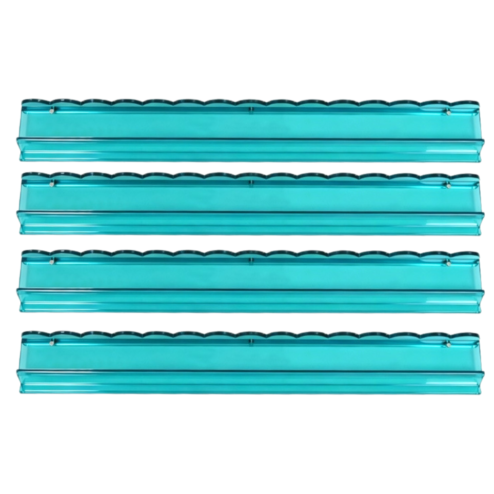 20" Clear Acrylic Scalloped Mahjong Rack & Pushers | Premium American Mahjong Rack Set PREORDER