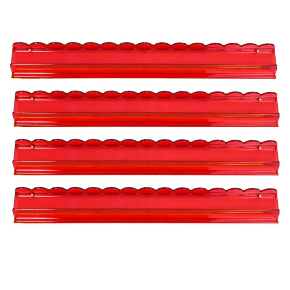 20" Clear Acrylic Scalloped Mahjong Rack & Pushers | Premium American Mahjong Rack Set PREORDER