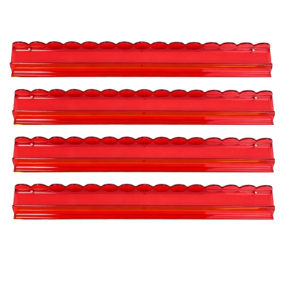 20" Clear Acrylic Scalloped Mahjong Rack & Pushers | Premium American Mahjong Rack Set PREORDER
